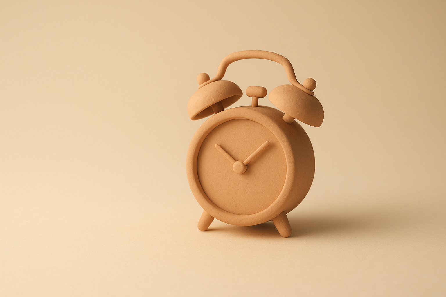 The 30-Day Buying Window: a clay-render alarm clock